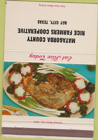 Matchbook Cover - Matagorda County Rice Bay City TX 40 Strike