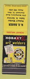 Matchbook Cover - HC Baker Hobart Welder Cincinnati OH WEAR