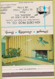 Matchbook Cover - Ken Crete Concrete Kenosha WI fireplace 40 Strike