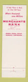 Matchbook Cover - Merchants National Bank Indianapolis IN