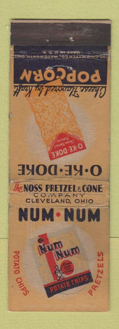 Matchbook Cover - Nun Nun Potato Chips Oke Doke Popcorn Cleveland OH WEAR