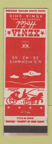 Matchbook Cover - Xenia Hotel OH