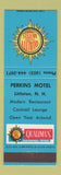 Matchbook Cover - Perkins Motel Littleton NH Quality Motels