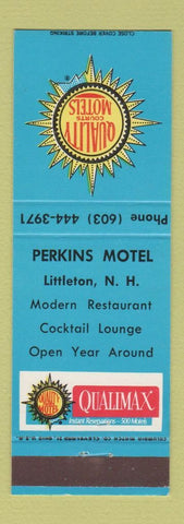 Matchbook Cover - Perkins Motel Littleton NH Quality Motels