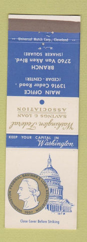 Matchbook Cover - Washington Federal Savings and Loan Cleveland OH