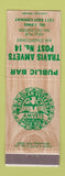 Matchbook Cover - Travis Amvets Bar WI
