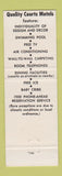 Matchbook Cover - Quality Courts Motel Nashville TN