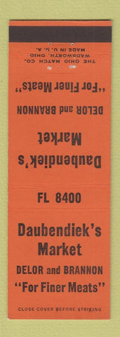 Matchbook Cover - Daubendiek's Market St Louis MO