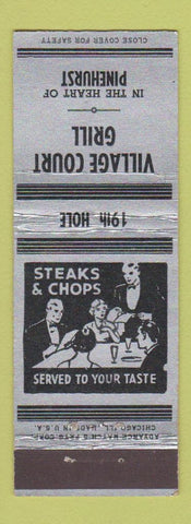 Matchbook Cover - Village Grill Pinehurst NC? ADVANCE