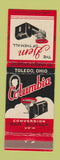 Matchbook Cover - Columbia Burner Toledo OH