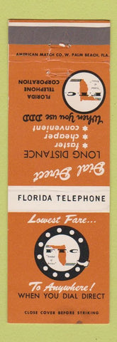 Matchbook Cover - Florida Telephone Company FTC