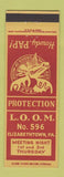 Matchbook Cover - Moose Lodge Elizabethtown PA
