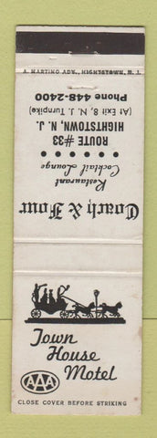 Matchbook Cover - Town House Motel Hightstown NJ