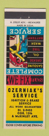Matchbook Cover - Czerniak's Service  auto repair