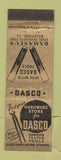 Matchbook Cover - Dasco Hardware Tools Rockford IL Damascus