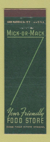 Matchbook Cover - Mick or Mack Grocery Store