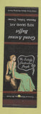 Matchbook Cover - Grand Avenue Buffet Kansas City MO Newton Tritico girlie