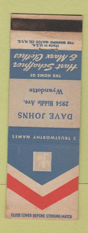 Matchbook Cover - Hart Schaffner Marx Men's Clothes Wyandotte MI