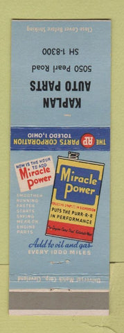 Matchbook Cover - Miracle Power Kaplan Auto Parts Cleveland?