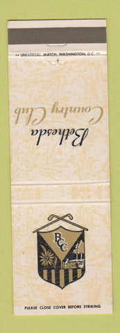 Matchbook Cover - Bethesda Country Club MD