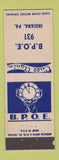 Matchbook Cover - Elks Lodge Indiana PA