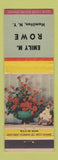 Matchbook Cover - Emily M Rowe Hamilton NY roses