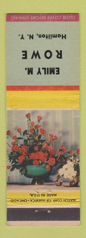 Matchbook Cover - Emily M Rowe Hamilton NY roses