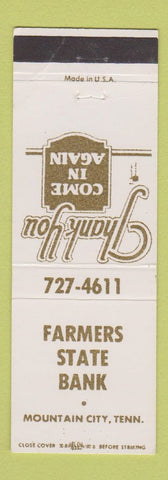 Matchbook Cover - Farmers State Bank Mountain City TN