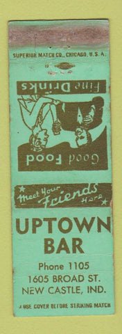 Matchbook Cover - Uptown Bar New Castle IN WORN