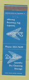 Matchbook Cover - De Book Laundry Dry Cleaning