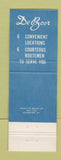 Matchbook Cover - De Book Laundry Dry Cleaning