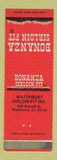 Matchbook Cover - Bonanza Sirloin Pit Waterbury CT