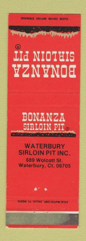 Matchbook Cover - Bonanza Sirloin Pit Waterbury CT