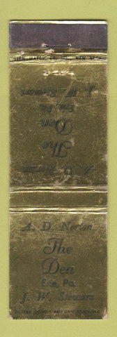 Matchbook Cover - AD Norton The Den Erie PA WEAR