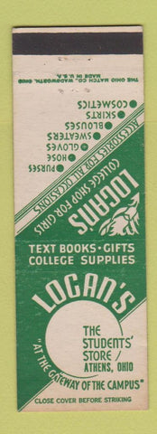Matchbook Cover - Logan's College Shop Athens OH Women's Clothes