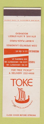 Matchbook Cover - Toke Cleaners Fargo ND Moorhead MN WEAR