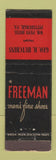 Matchbook Cover - Freeman Men's Shoes Geo Hutchins Pittsburgh PA WEAR