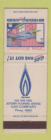 Matchbook Cover - Pink Kitchen Gas Muskegon MI