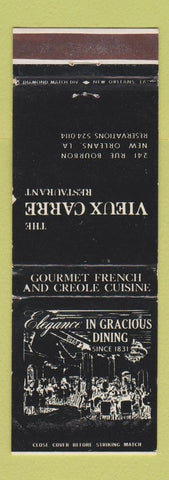 Matchbook Cover - The Vieux Carre Restaurant New Orleans LA WORN