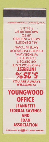 Matchbook Cover - Youngwood Office Jeannette Federal Savings