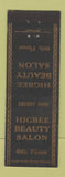Matchbook Cover - Higbee Beauty Salon Cleveland OH