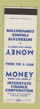 Matchbook Cover - Interstate Finance Corp Cedar Rapids Des Moines Waterloo IA