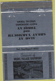 Matchbook Cover - Model Village Southport railroad UK Silver 40 Strike