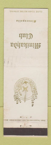 Matchbook Cover - Minikahda Club Minneapolis MN WEAR