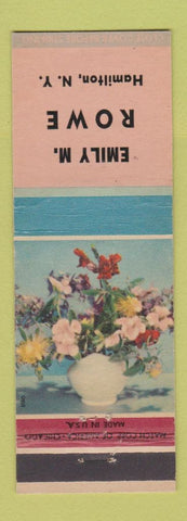 Matchbook Cover - Emily M Rowe Hamilton NY flowers