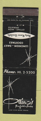 Matchbook Cover - Ottino's Restaurant Mayfield Heights OH WEAR