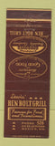 Matchbook Cover - Lewis' Ben Bolt Grill Mexico MO low phone # WORN