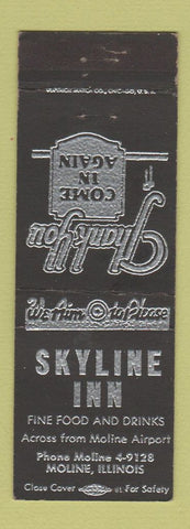 Matchbook Cover - Skyline Inn Moline IL