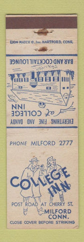 Matchbook Cover - College Inn Milford CT WEAR