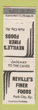 Matchbook Cover - Neville's Finer Foods Park City KY WEAR